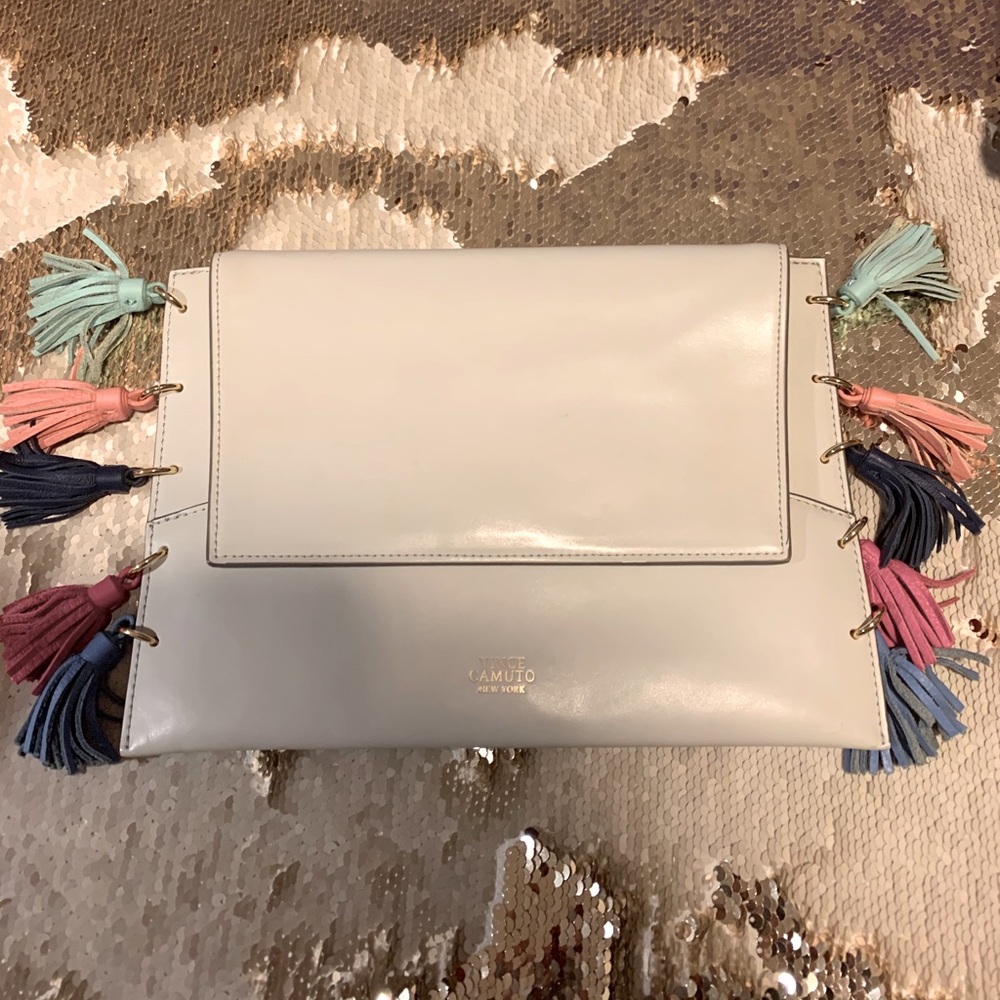 Vince Camuto Tassled Envelope Clutch